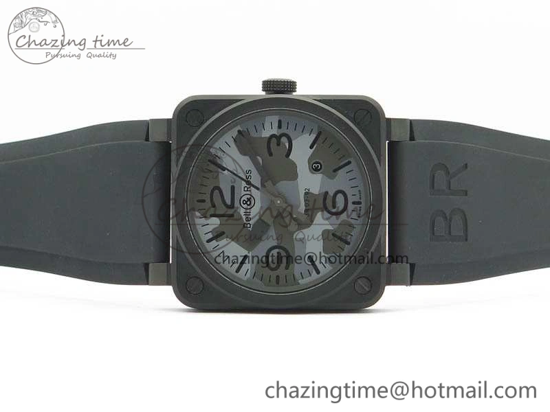 BR 03-92 DLC Camouflage Dial 42.5mm On Rubber Strap MIYOTA 9015 V Popular 5211