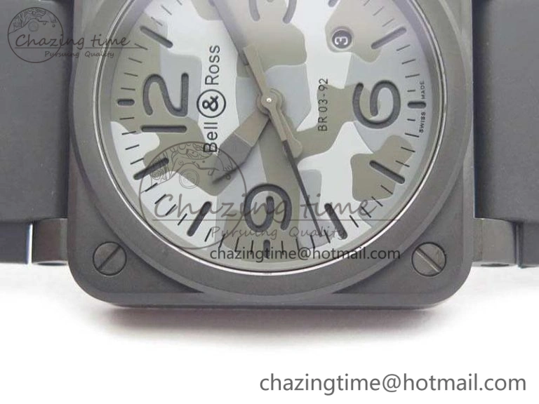 BR 03-92 DLC Camouflage Dial 42.5mm On Rubber Strap MIYOTA 9015 V Popular 5211