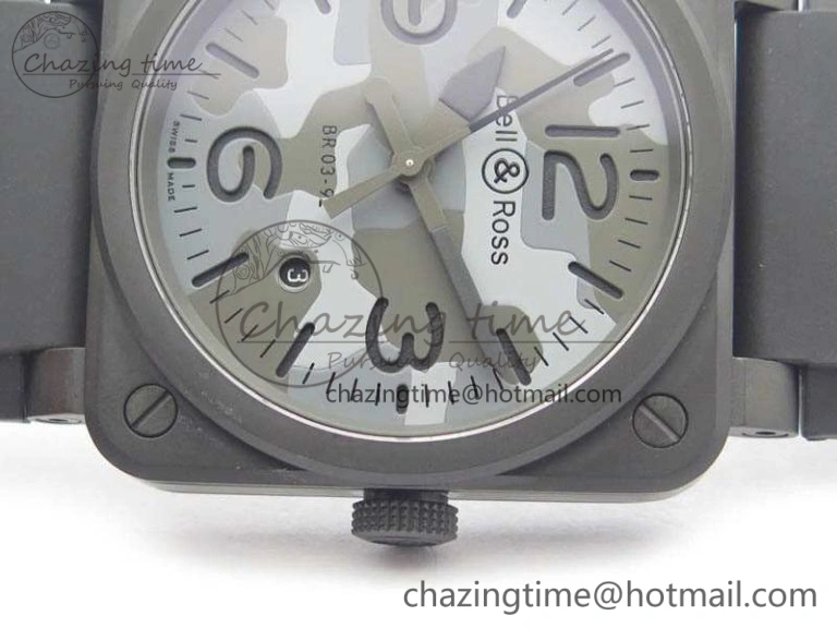 BR 03-92 DLC Camouflage Dial 42.5mm On Rubber Strap MIYOTA 9015 V Popular 5211