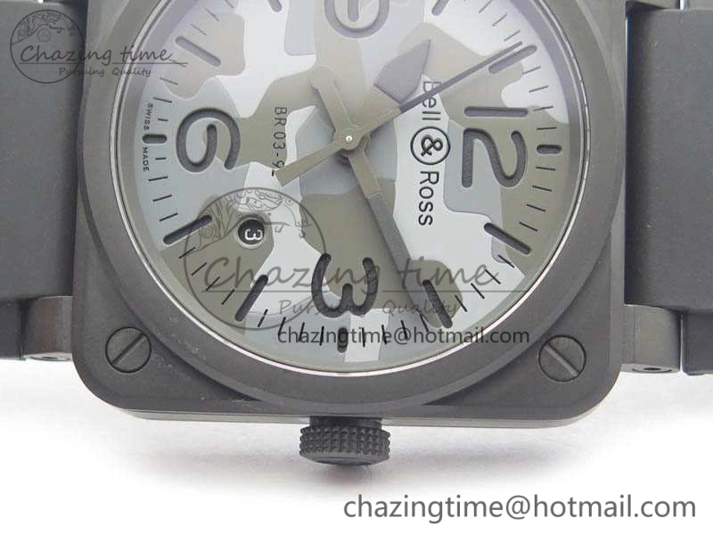 BR 03-92 DLC Camouflage Dial 42.5mm On Rubber Strap MIYOTA 9015 V Popular 5211