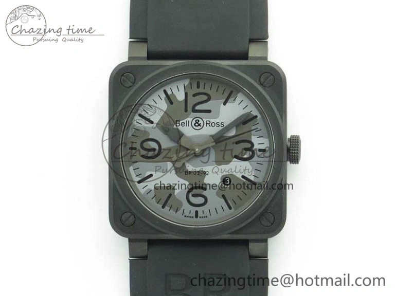 BR 03-92 DLC Camouflage Dial 42.5mm On Rubber Strap MIYOTA 9015 V Popular 5211