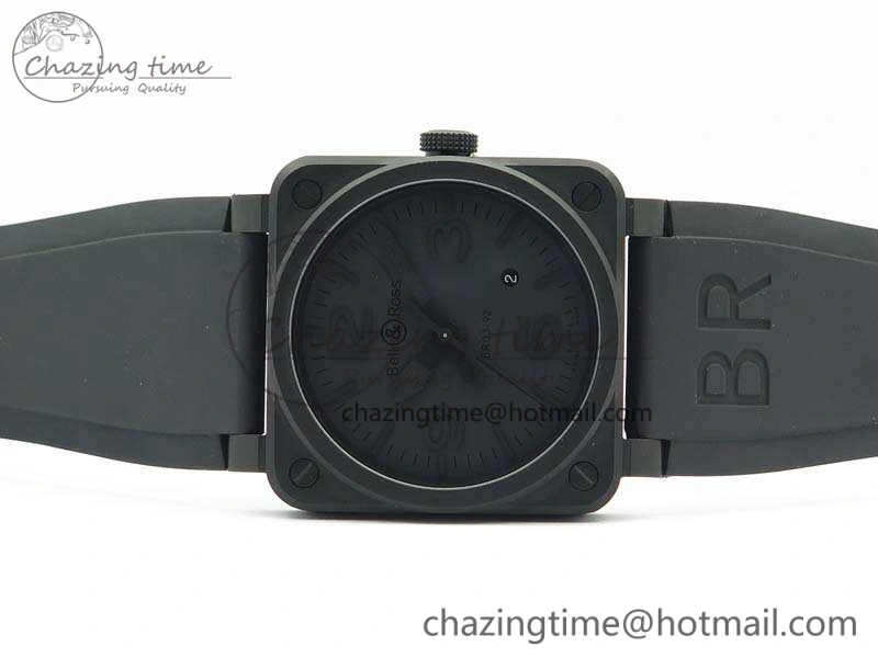 Lightweight BR 03-92 DLC Case V3 Black Dial 42.5mm On Rubber Strap MIYOTA 5197