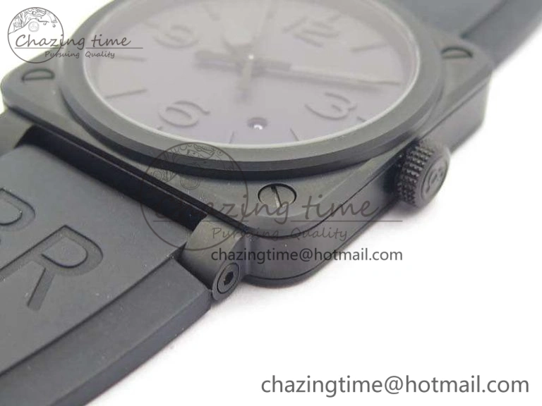 Lightweight BR 03-92 DLC Case V3 Black Dial 42.5mm On Rubber Strap MIYOTA 5197