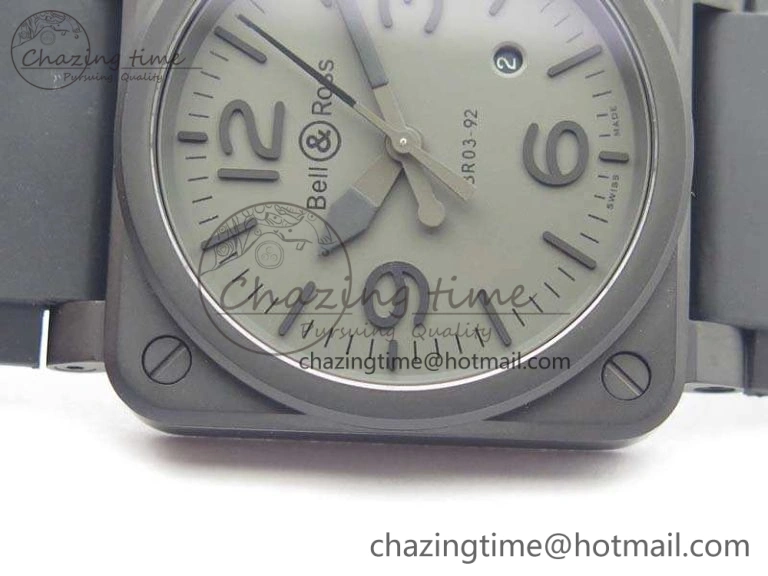 BR 03-92 DLC Case V3 Gray Dial 42.5mm On Rubber Strap MIYOTA Classic 5198