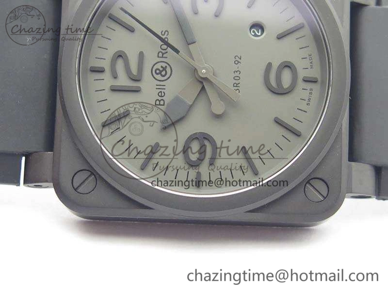 BR 03-92 DLC Case V3 Gray Dial 42.5mm On Rubber Strap MIYOTA Classic 5198