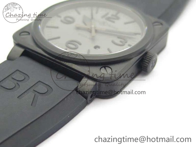 BR 03-92 DLC Case V3 Gray Dial 42.5mm On Rubber Strap MIYOTA Classic 5198