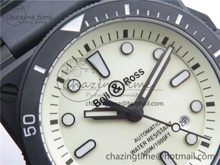 BR 03-92 Diver PVD White Dial on Rubber Strap MIYOTA 9015 (Free Nylon Strap) Premium 5169