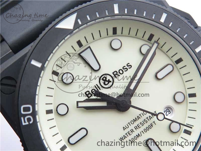 BR 03-92 Diver PVD White Dial on Rubber Strap MIYOTA 9015 (Free Nylon Strap) Premium 5169