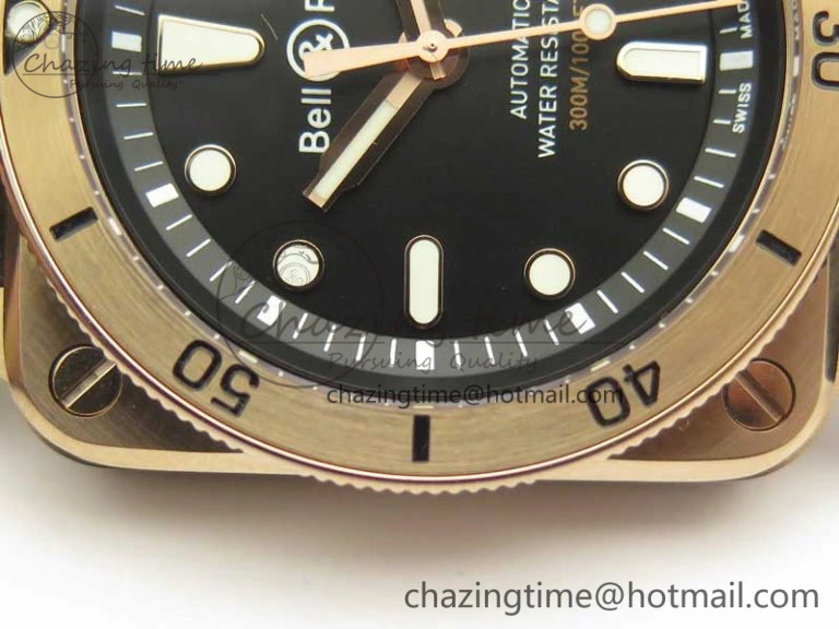Unisex BR 03-92 Diver RG OXF 1:1 Best Edition Black Dial on Rubber Strap MIYOTA 9015 (Free Leather) 5186