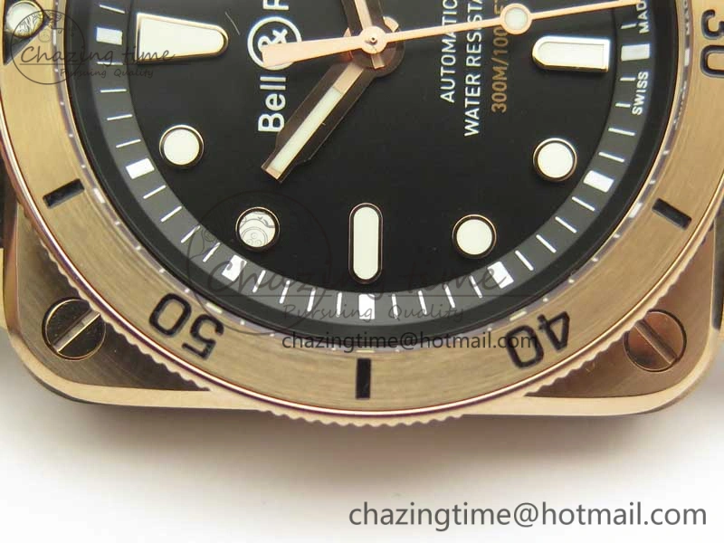 Unisex BR 03-92 Diver RG OXF 1:1 Best Edition Black Dial on Rubber Strap MIYOTA 9015 (Free Leather) 5186