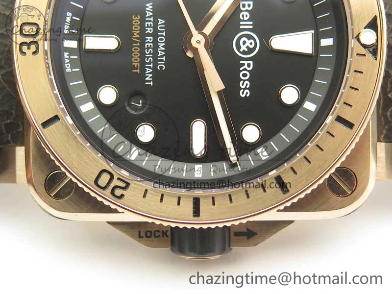 Unisex BR 03-92 Diver RG OXF 1:1 Best Edition Black Dial on Rubber Strap MIYOTA 9015 (Free Leather) 5186