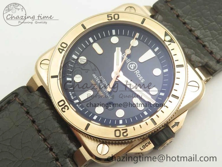 Unisex BR 03-92 Diver RG OXF 1:1 Best Edition Black Dial on Rubber Strap MIYOTA 9015 (Free Leather) 5186