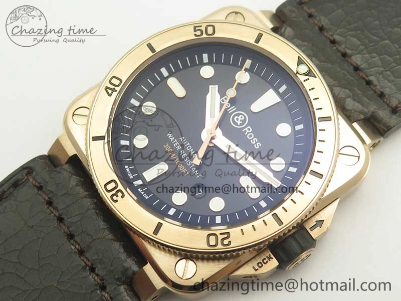 Unisex BR 03-92 Diver RG OXF 1:1 Best Edition Black Dial on Rubber Strap MIYOTA 9015 (Free Leather) 5186