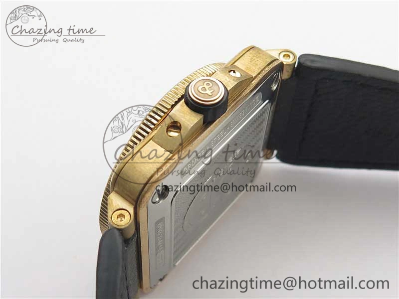 Modern BR 03-92 Diver Real Bronze Noob 1:1 Best Edition Black Dial on Leather Strap MIYOTA 9015 (Free Rubber Strap) 5175