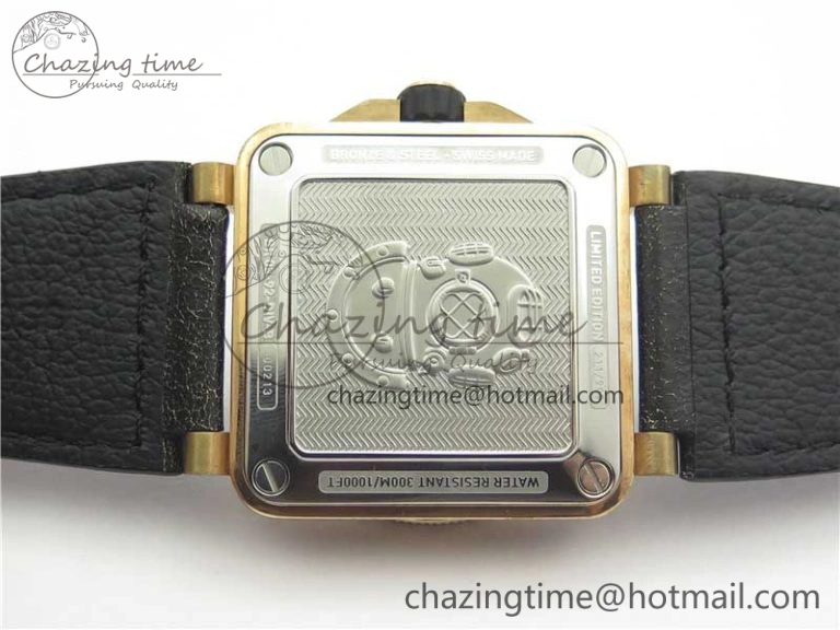 Modern BR 03-92 Diver Real Bronze Noob 1:1 Best Edition Black Dial on Leather Strap MIYOTA 9015 (Free Rubber Strap) 5175