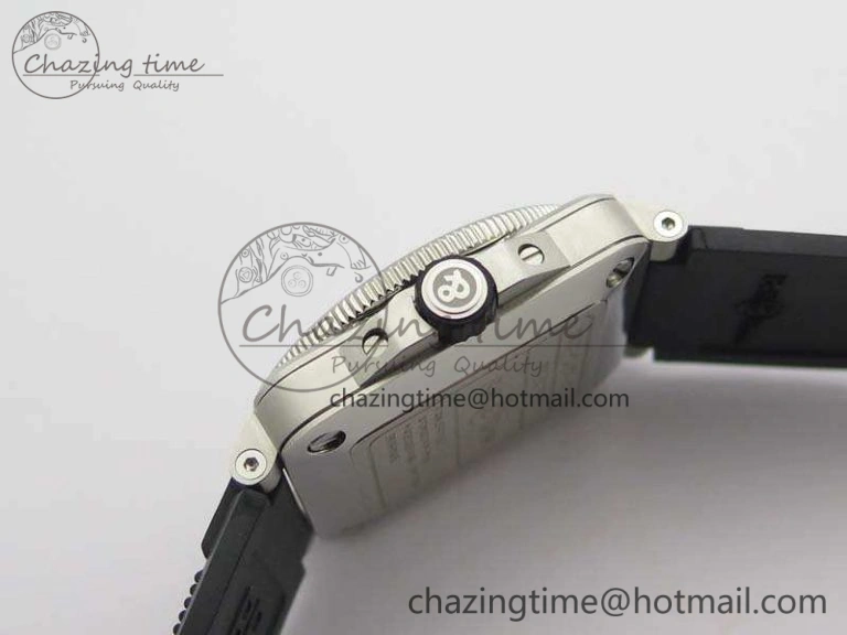 BR 03-92 Diver SS 1:1 Best Edition Black Dial On Rubber Strap MIYOTA Thermal 5196