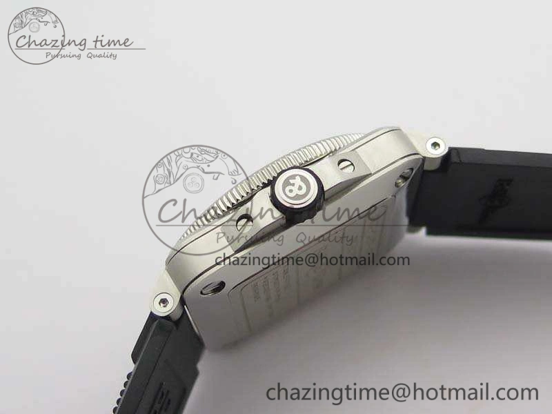 BR 03-92 Diver SS 1:1 Best Edition Black Dial On Rubber Strap MIYOTA Thermal 5196