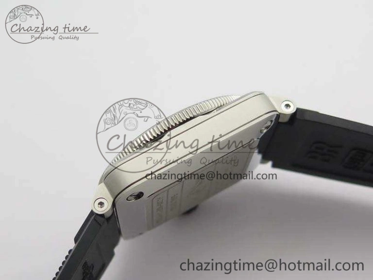 BR 03-92 Diver SS 1:1 Best Edition Black Dial On Rubber Strap MIYOTA Thermal 5196