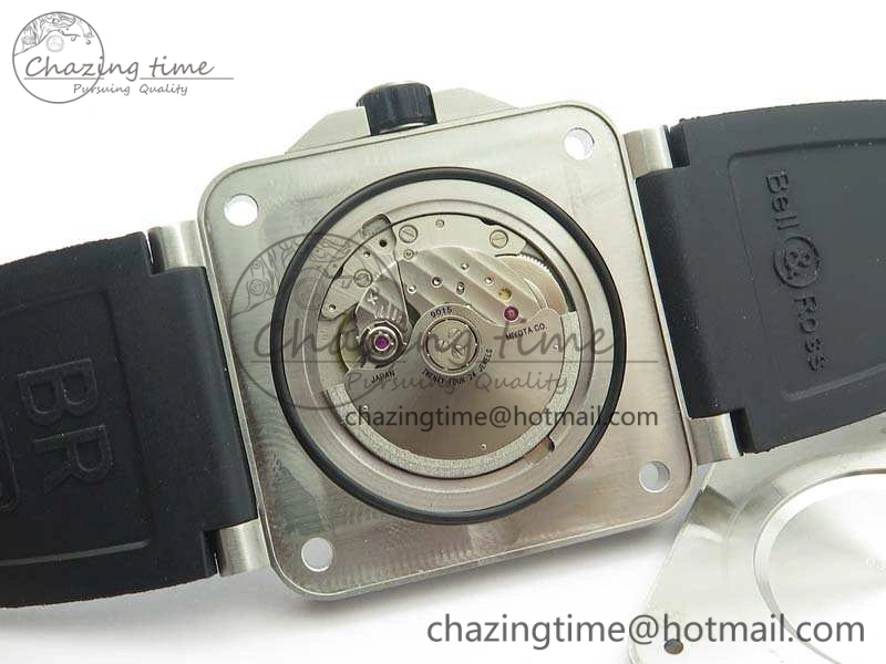 BR 03-92 Diver SS 1:1 Best Edition Black Dial On Rubber Strap MIYOTA Thermal 5196