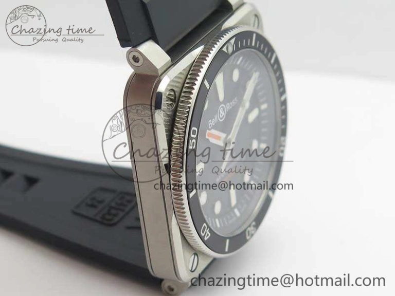 BR 03-92 Diver SS 1:1 Best Edition Black Dial On Rubber Strap MIYOTA Thermal 5196