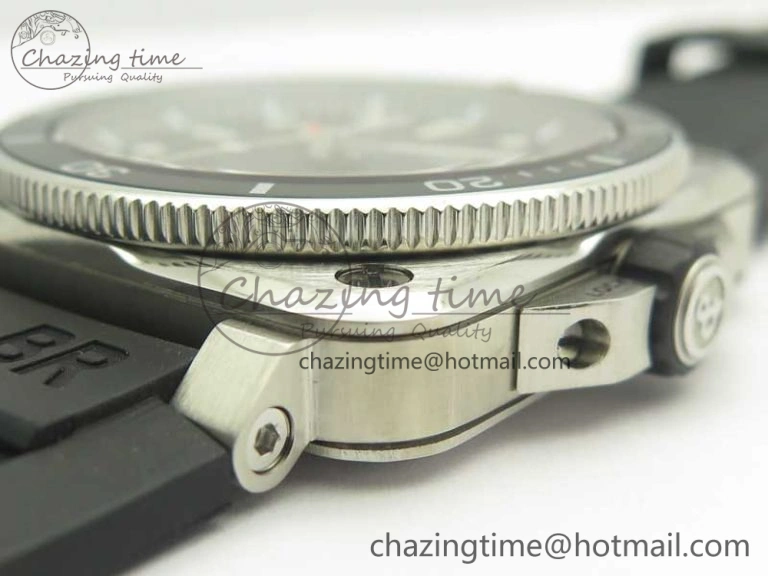 Durable BR 03-92 Diver SS OXF 1:1 Best Edition Black Dial on Rubber Strap MIYOTA 9015 (Free Leather) 5185