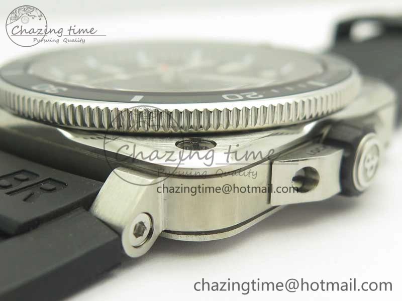 Durable BR 03-92 Diver SS OXF 1:1 Best Edition Black Dial on Rubber Strap MIYOTA 9015 (Free Leather) 5185