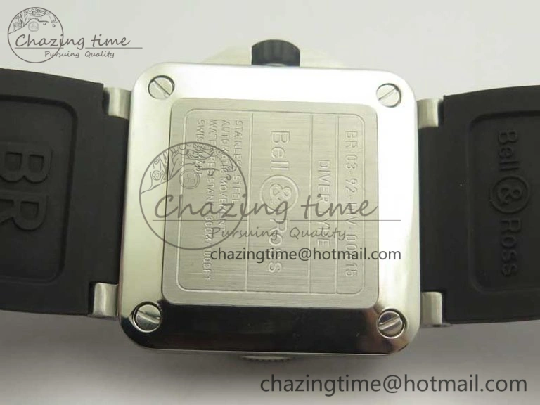 Durable BR 03-92 Diver SS OXF 1:1 Best Edition Black Dial on Rubber Strap MIYOTA 9015 (Free Leather) 5185