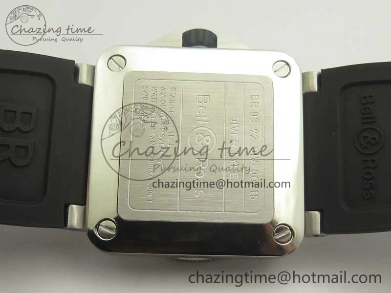 Durable BR 03-92 Diver SS OXF 1:1 Best Edition Black Dial on Rubber Strap MIYOTA 9015 (Free Leather) 5185