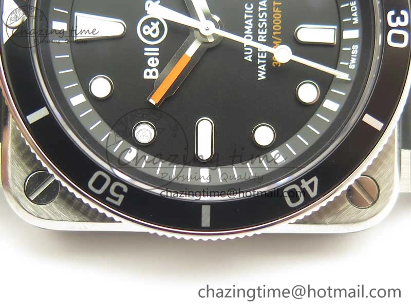 Durable BR 03-92 Diver SS OXF 1:1 Best Edition Black Dial on Rubber Strap MIYOTA 9015 (Free Leather) 5185