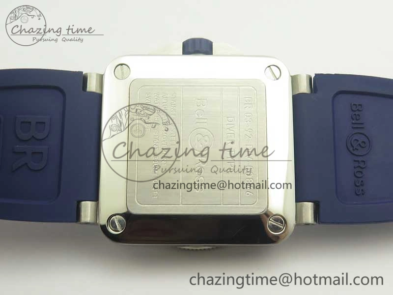 BR 03-92 Diver SS OXF 1:1 Best Edition Blue Dial on Rubber Strap MIYOTA 9015 (Free Leather) Affordable 5182
