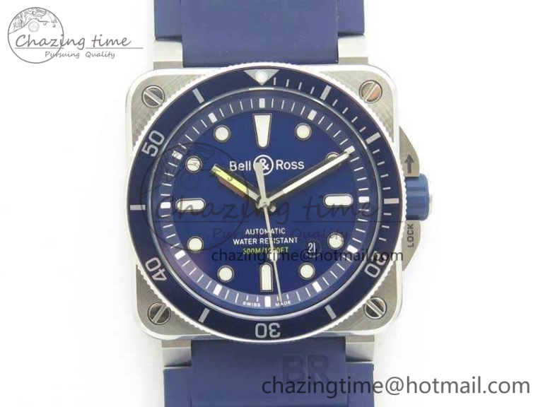 Versatile BR 03-92 Diver SS RDF 1:1 Best Edition Blue Dial On Rubber Strap MIYOTA9015 (Free Nylon Strap) 5189