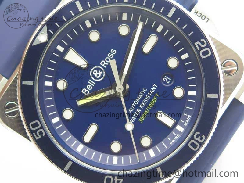Versatile BR 03-92 Diver SS RDF 1:1 Best Edition Blue Dial On Rubber Strap MIYOTA9015 (Free Nylon Strap) 5189