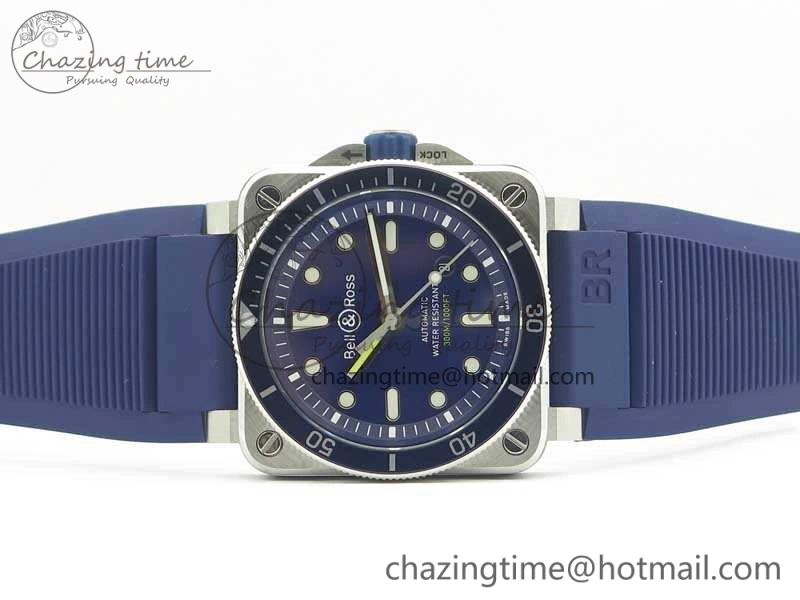Versatile BR 03-92 Diver SS RDF 1:1 Best Edition Blue Dial On Rubber Strap MIYOTA9015 (Free Nylon Strap) 5189