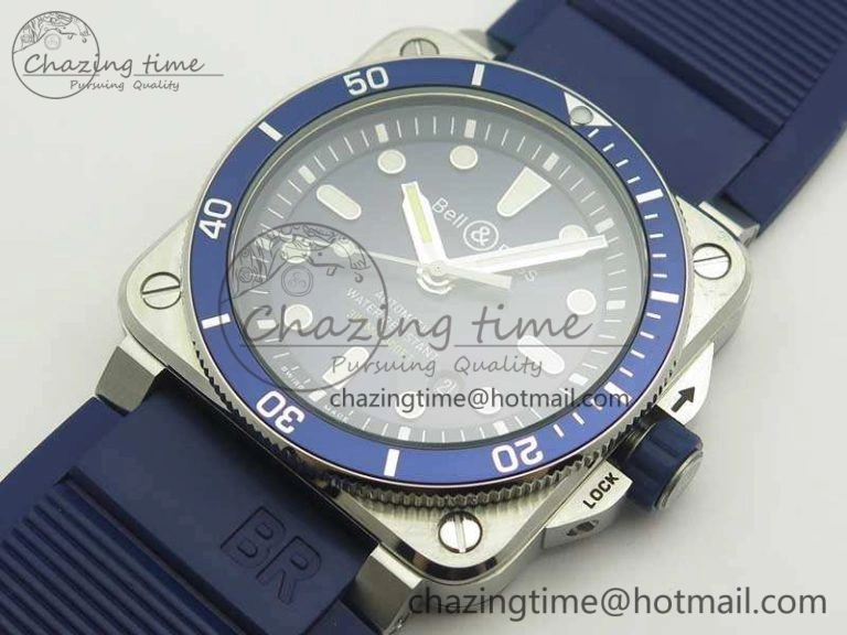 Versatile BR 03-92 Diver SS RDF 1:1 Best Edition Blue Dial On Rubber Strap MIYOTA9015 (Free Nylon Strap) 5189