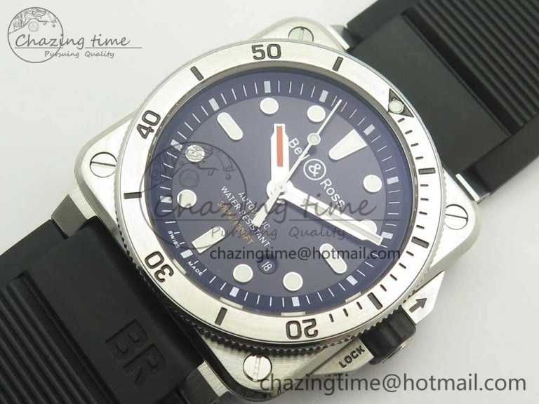 ZipUp BR 03-92 Diver SS SS Bezel Black Dial on Rubber Strap MIYOTA 9015 (Free Leather Strap) 5183