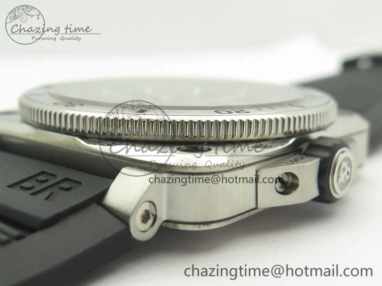 ZipUp BR 03-92 Diver SS SS Bezel Black Dial on Rubber Strap MIYOTA 9015 (Free Leather Strap) 5183