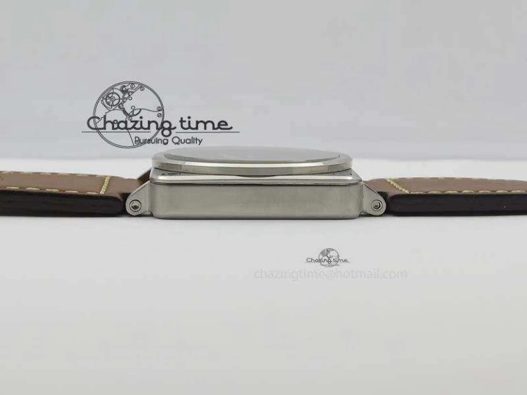 BR 03-92 Golden Heritage SS Black Dial On Brown Leather Strap MIYOTA Comfortable 5230