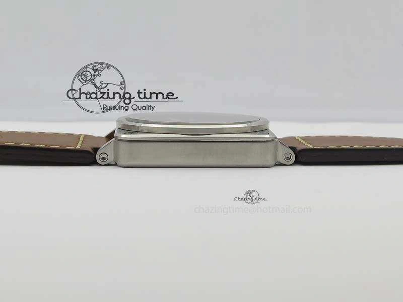 BR 03-92 Golden Heritage SS Black Dial On Brown Leather Strap MIYOTA Comfortable 5230