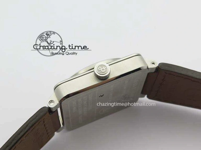 BR 03-92 Golden Heritage SS Black Dial On Brown Leather Strap MIYOTA Comfortable 5230