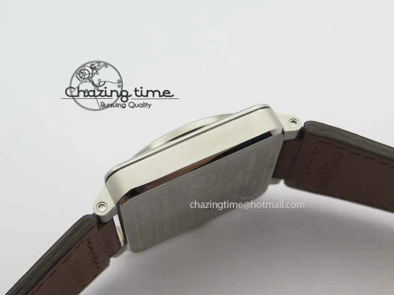 BR 03-92 Golden Heritage SS Black Dial On Brown Leather Strap MIYOTA Comfortable 5230