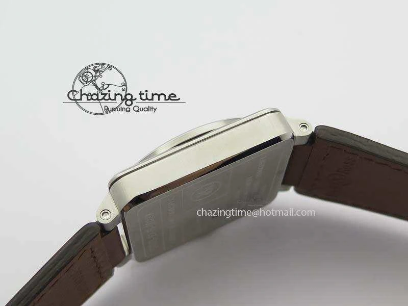 BR 03-92 Golden Heritage SS Black Dial On Brown Leather Strap MIYOTA Comfortable 5230