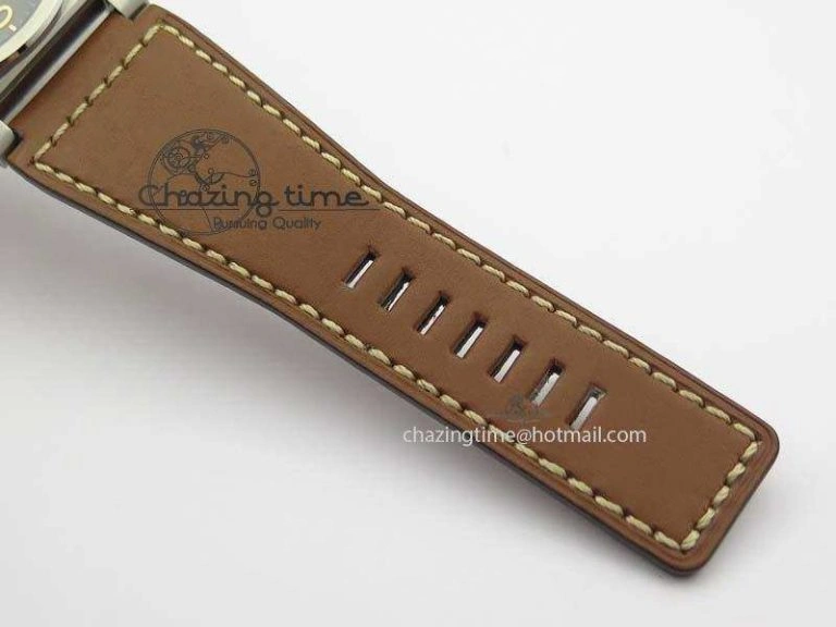 BR 03-92 Golden Heritage SS Black Dial On Brown Leather Strap MIYOTA Comfortable 5230