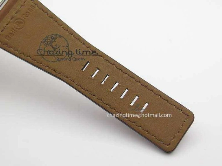 BR 03-92 Golden Heritage SS Black Dial On Brown Leather Strap MIYOTA Comfortable 5230