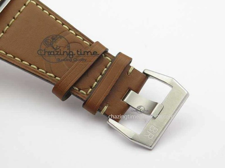 BR 03-92 Golden Heritage SS Black Dial On Brown Leather Strap MIYOTA Comfortable 5230