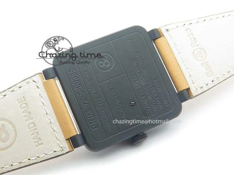 Breathable BR 03-92 Heritage PVD Black Dial On Brown Leather Strap MIYOTA 9015 V 5242