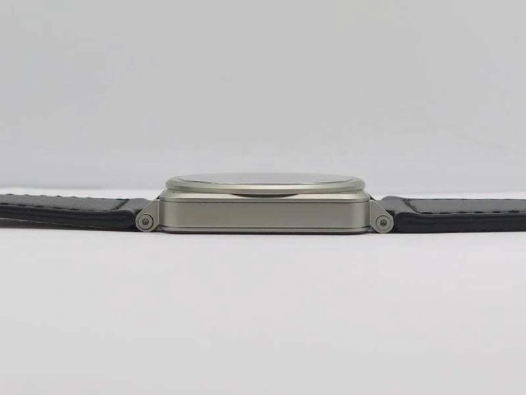 BR 03-92 Horograph Satin-Polished Steel Black Dial On Leather Strap MIYOTA 9015 (Free Nylon Strap) FlexibleFit 5219