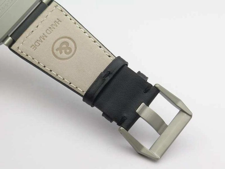 BR 03-92 Horograph Satin-Polished Steel Black Dial On Leather Strap MIYOTA 9015 (Free Nylon Strap) FlexibleFit 5219
