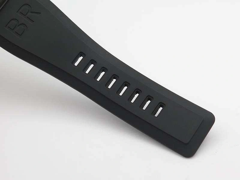 BR 03-92 Horograph Satin-polished Steel Black Dial On Rubber Strap MIYOTA 9015 (Free Nylon Strap) Durable 5210