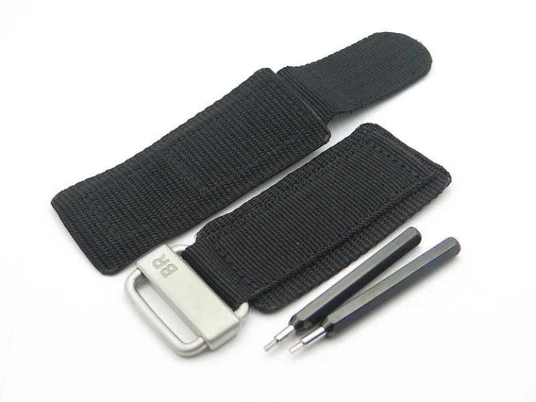 BR 03-92 Horograph Satin-polished Steel Black Dial On Rubber Strap MIYOTA 9015 (Free Nylon Strap) Durable 5210