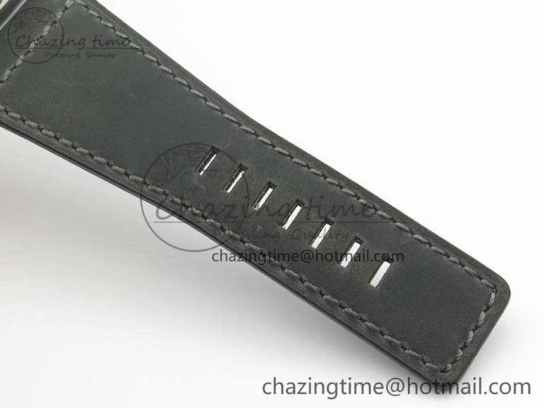 BR 03-92 Horolum Satin Polished Steel Gray Dial On Leather Strap MIYOTA 9015 (Free Nylon Strap) V FreshLook 5203